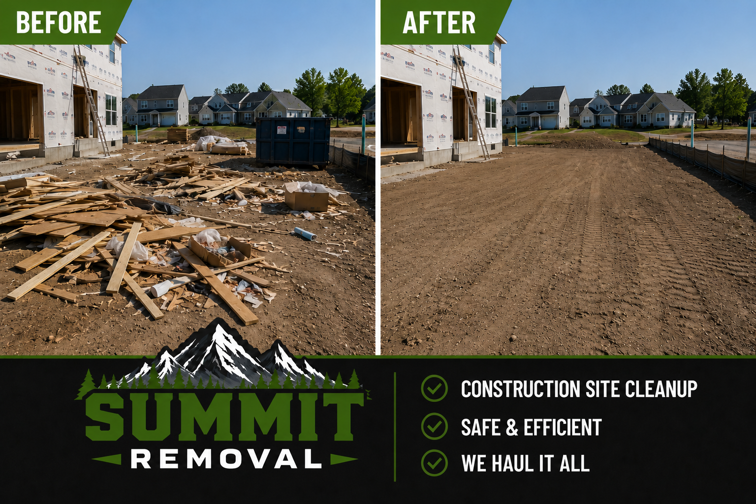 Construction site cleanup